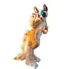 Halloween Fursuit Husky Fox Dog Mascot Costumes Carnival Hallowen presenter unisex vuxna fancy party spel outfit semester firande tecknad karaktär kläder