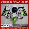 Honda VTR RTV 1000 RC51 00-06 Bodys 123NO.128 SP1 블루 그린 SP2 VTR1000 RTV1000 00 01 02 03 2004 2005 2006 VTR-1000 2000 2001 2002 2003 04 05 06 페어링