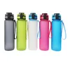 1000ml Gradient Leakproof Fast Flow Trendy Water Bottle With Time Marker and Removable Strainer to Remind You Drink More 32oz B0602N03