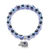 ACCANI RELIGIOSI ACRILICO Lucky Hand Mili con perline di perline Bracciale Elegante Evil Blu Bracciale per perline per donne E -Giorri