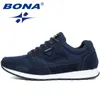 BONA Typical Style Men Running Shoes Lace Up Mesh Upper Sport Shoes Outdoor Activities Athletic Shoes Comfortable Sneakers 220606