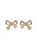 Stud Korea Design Fashion Jewelry Exquisite Copper Inlaid Zircon Bow Pearl Earrings Elegant Women's Daily Small EarringsStud Odet22 Farl