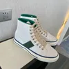 Designer's Boots Shoes 1977 High-Top Canvas Shoes for Men and Women Plaid Green Red Stripes White Casual Fashion Bee Letter Brodery Tjocksoled Sneakers