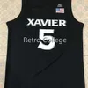 SjZl98 # 5 Trevon Bluiett Xavier Colleg Retro Throwback Stitched Brodery Basketball Jerseys Anpassa något antal antal och spelarnamn