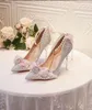 Сандалии Женщины Стилетто Высокая пятка девочка Жемчужные кружевные ботинки свадебная пряжка милая бока