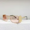 Lüks güneş gözlükleri Erkek Kadın Marka Tasarımcısı Güneş Gözlüğü Küçük Kare Metal Çerçeve Çift B Mektup Bacaklar Basit Moda Stili Koruyucu Gözlükler BE3110 UV400
