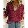 Elegante Vintage Paisley Gedruckt Shirts frauen Kleidung Herbst Casual Langarm Chiffon Blusen Weibliche Plus Größe 5XL 220407