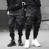 Trend Koşu Pantolon Erkekler Punk Eşofman Streetwear Baggy Pantolon Harajuku Moda Erkek Spor Giyim Askeri Eşofman Altı Sonbahar G220413