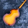 Hofner Sunburst Flame Maple 4 corde Basso elettrico per mancini Hollow Body Vintage CT Violino BB2 Bassi