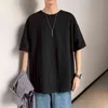 Bianco Nero LOOSE Oversize 2022 Summer T Shirt UOMO ROCK Skateboard T-shirt Hip Hop maniche corte Streetwear TOP TEES TSHIRT Y220606