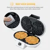 Producenci chleba Waffle Maker Cooking Appliance 1000 W Non-Stick Talerz Podwójne serce żelazna maszyna do śniadania