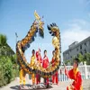 5,5 m tamaño 6 #6 niño chapado en oro disfraz de danza del dragón chino marioneta cultura tradicional disfraz de celebración del Festival Folclórico