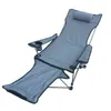 Outdoor Portable Adjustable Recliner Camping Folding Chair With Cup Holder And Footrest Ultralight Office Lunch Break Single Bed H255e