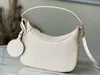 Realfine Bags 5A M46113 22cm Rose Beige Bagatelle Empreinte Sacs à main à bandoulière en cuir Sacs à main pour femmes avec sac à poussière