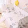 Baby sängkläder set 100%bomullstecknad spjälsäng stötfångare född ark täcke täcker barnsängskydd baby tvättbar barnsängsängar set 220531