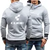 Sudaderas con Capucha para Hombre Sudaderas Otoño/Invierno Sudadera para Hombre Marca CUBE Jersey Suéter Informal Cárdigan Chaqueta con Cremallera DiagonalHombres