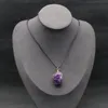 Colar De Pedra Natural Lapis Lazuli Ametista Cristal Chakra Reiki Cura Pingente Colar Para As Mulheres Homens Presentes