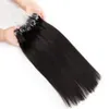 Micro Loop reto 100% Human Hair Extensions 12 "-26" Remy Remy Remy Link para mulheres negras 100g