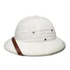 어린이 Toquilla 짚 헬멧 Pith Sun Hat for Boy Girl Vietnam War Army 부모-자녀 돔 사파리 정글 광부 캡 2781 T2