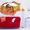 Adesivi murali Sangue e dolce sulle praterie Adesivo 3D Cracked The Like Horse Art Mural Poster Applique