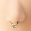 Anello per piercing del naso Segrimento del segmento Clicker Clicker Setto Hoop Stuccio chirurgico Nariz Ear Cartilagine Orecchino Tragus Body Jewelry
