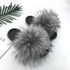 Natural Fur Slippers Women Home Fluffy Slippers House Furry Slides Luxury Summer Flip Flops With Real Fur Wholesale Drop