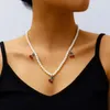 Pendentif Colliers Creative Mode Bijoux Simple Imitation Perle Collier Ins Net Rouge Avec Petite Cerise Dames BanquetPendentif