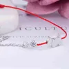 925 Sterling Silver Female Sweet Bracelet Exquisite Dog & Pig Japan Korean Style Red Rope Jewelry Women Girl
