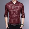 Camicie casual da uomo modello 3D stampa abbronzante camicia a maniche lunghe di moda di lusso autunno 2022 cotone di seta di alta qualità uomo sottile M-XXXLmen's Shi