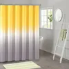 Cortinas de chuveiro cortina impermeabilizável poliéster lavável banheira colorida espessa banheiro à prova de mofo com ganchos decoração de casa versador