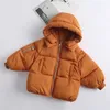 Children's Casual Outerwear Coat Girl Cold Winter Warm Hooded Coat Children Cotton-Padded Clothes Kids Warm Down Jacket LJ201203