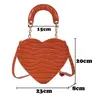 Evening Bags Brand Heart Tote Bag For Women 2022 Stone Pattern PU Leather Crossbody Female Small Shoulder Cute Purse Handbags