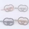 Bling Bling Crystal Letter Hair Clip Women Letters Barrettes for Gift Party Fashion Hair Accessories 4 Colors