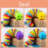 NewStyle Creative Articulated Cute Slug Fidget Toy 3D Educational Colorful Seal Shaped Stress Relief Gift Toys For Children FREE By Sea YT199504