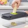Strumenti da cucina Cutter vegetale multifunzione gelatina Dicer Shredder grattugia a affetto cetriolo slicer9864017