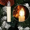 LED Christmas Tree Candle Plastic Flameless Flicker Timer Remote Control Battery Operated Fake Candles For Year Home Decor 220510