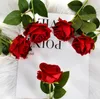 Artificial Roses Fake Velvet Flowers Blossom Bridal Bouquet for Home Garden Wedding Party Festival Decoration