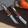 Top Quality R0709 Flipper Folding Knife 76 layers VG10 Damascus Steel 76 layers Blade Rosewood Handle Ball Bearing Fast Open EDC Pocket Knives