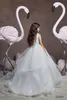 Klassische Prinzessin-Blumenmädchenkleider für Hochzeiten 2022, Ballkleid, kontrastierende Applikationen, formelle Partykleider für Kleinkinder, Tüll, Kindergeburtstag, asymmetrische Schichten, Kommunionen