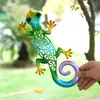 Tuindecoraties Metaal Gecko Wall Decor Lagards Outdoor Hanging Lizard Standue Sculpture Artwork Balcon Balcon Balmen Garden Decoratie 20220503 D3