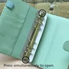 A6 Binder Fall 6 Farben Tragbare Notizblock Hand Ledger Notebook PU Shell Hohe Qualität Macaron Farbe Büro Schreibwaren Geschenk