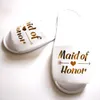 Свадебные туфли персонализированные тапочки подружки невесты Свадебная свадебная вечеринка для душа подарок подарка