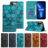 Capas de carteira de couro com estampa de grão de bola de futebol para iphone 15 plus 14 pro max 13 12 11 8 7 SE moda luxo moldura com foto crédito slot para cartão de identificação bolso titular bolsa livro