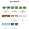 Nuevo diseñador de moda Vintage Jelly Color Diamond Mujeres Cat Eye Gafas de sol UV400 Lady Gafas de sol al por mayor