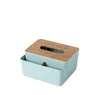 Desktop Tissue Box Multi-Function Living Room Bamboo Lid Paper Holder Box Cover Remote Control Hotel Storage Boxes de504