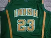 St. Vincent Mary High School Irish Lebron 23 James Jerseys Basketball Shirt Green White College James Ed Jersey Embroidery 2022 Ncaa