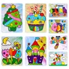 8Pcs/Set DIY Cartoon Paper Crafts Educational Toys For Children Handmade Handicraft Kindergarten Funny Arts And Kids Craft Gifts 220428