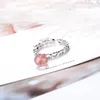 Pierścienie klastrowe Przyjazd 925 Sterling Srebrny wisiorek dla kobiet dla kobiet biżuteria Moda Otwarta Regulowana Pierścień palca