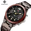Fashion Wood Men Watch Relogio Masculino Top Brand Luxury Stylish Chronograph Military Watches Timepieces in Wooden wrist watch fo271e