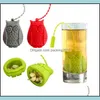 Creative Cute Owl Tea Silder Påsar matklass Sile Löst blad infuserfilter Diffusor Fun Accessories St617 Drop Delivery 2021 kaffe också